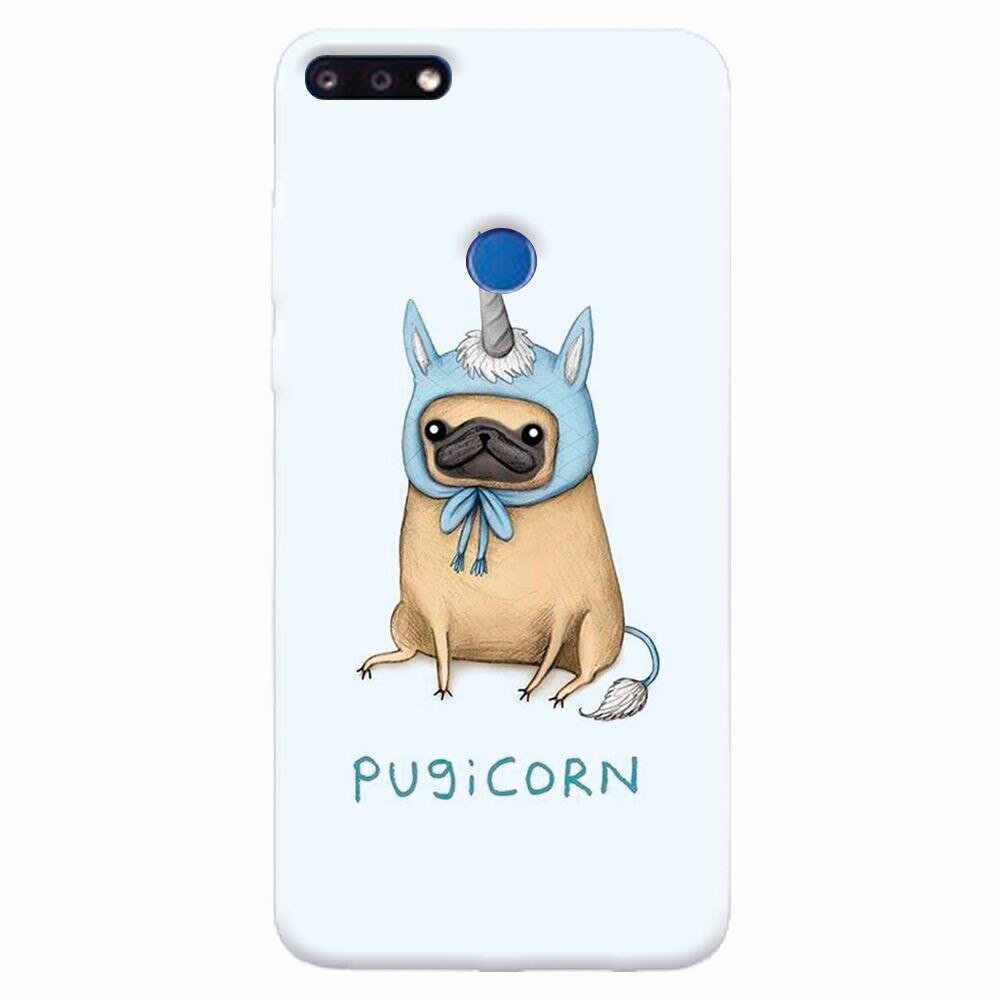 Husa silicon pentru Huawei Y7 Prime 2018, Pugicorn