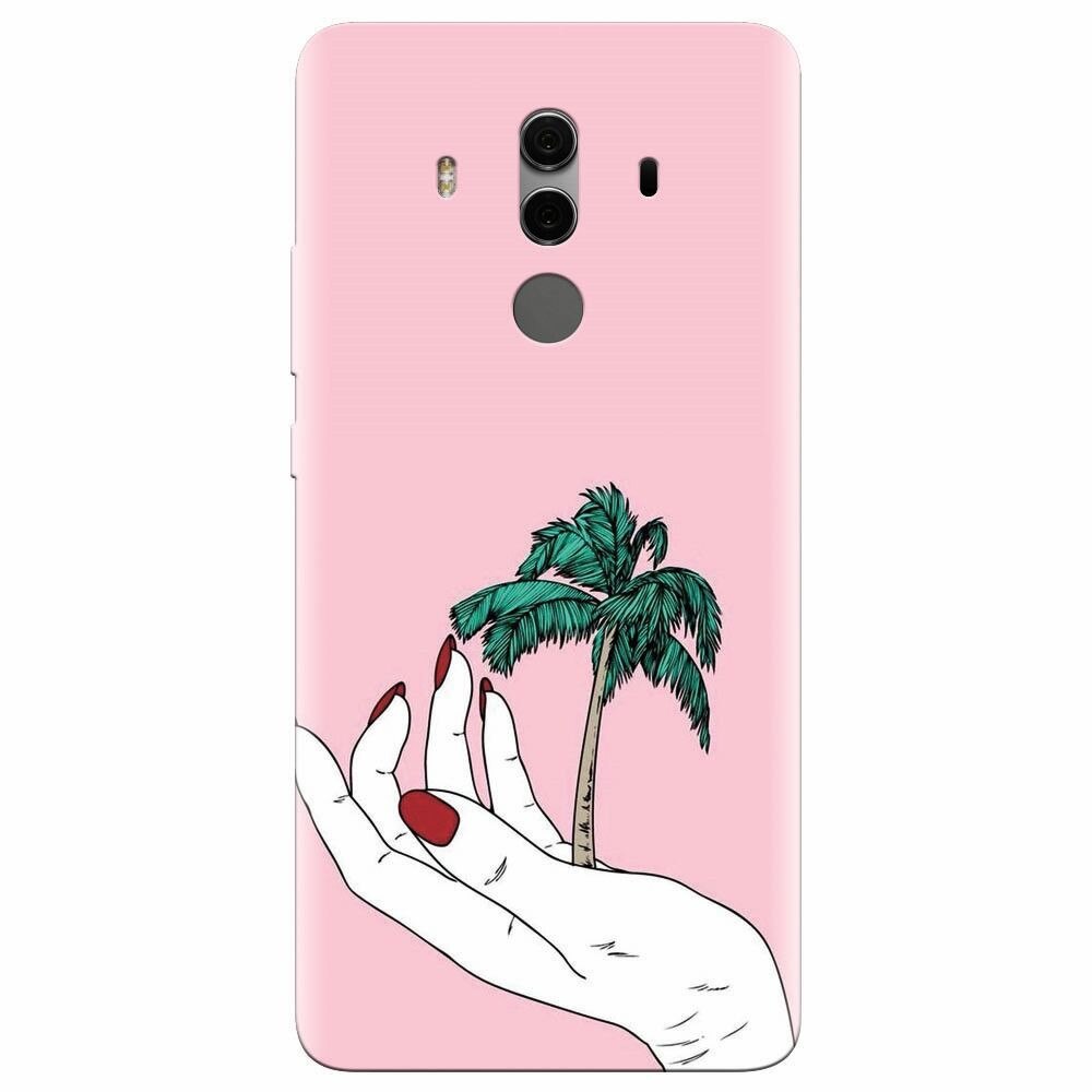 Husa silicon pentru Huawei Mate 10, Palm Tree
