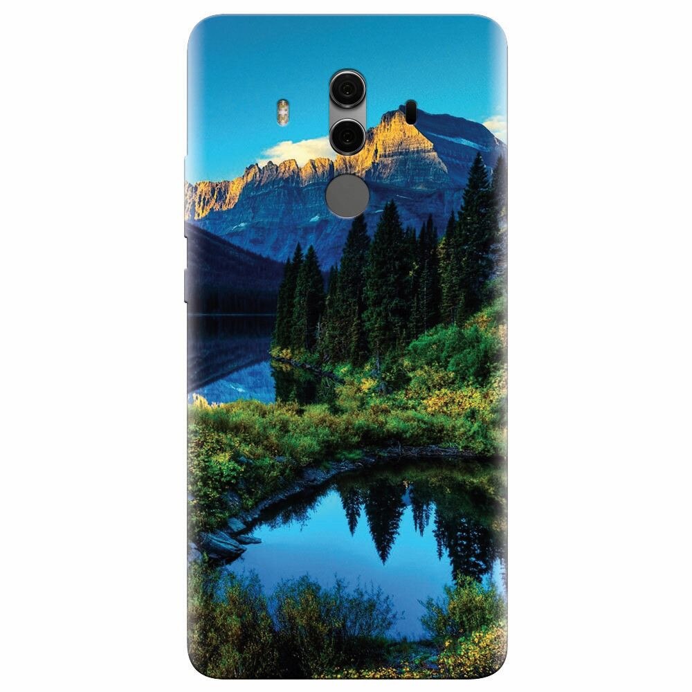 Husa silicon pentru Huawei Mate 10, HDR Mountains Lake