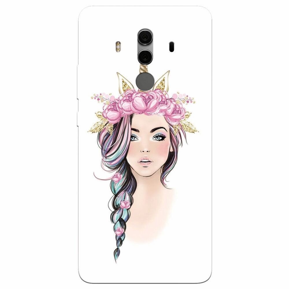 Husa silicon pentru Huawei Mate 10, Unicorn Girl
