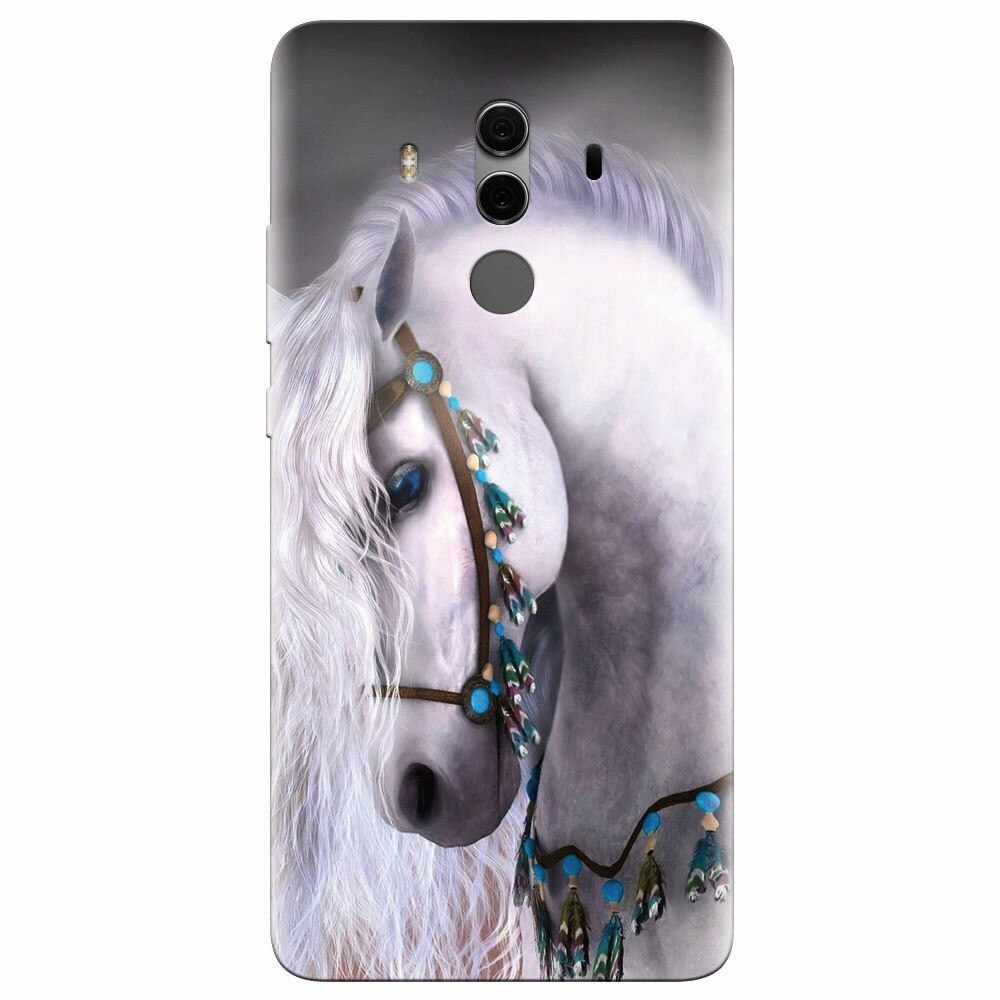 Husa silicon pentru Huawei Mate 10, White Horse