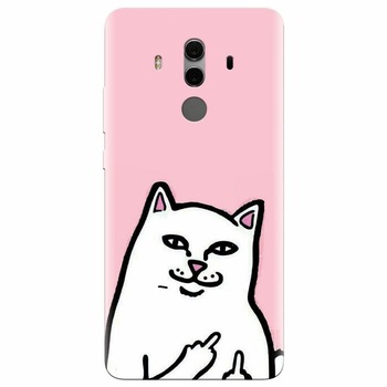 Husa silicon pentru Huawei Mate 10, White Cat Husa silicon pentru Huawei Mate 10, White Cat