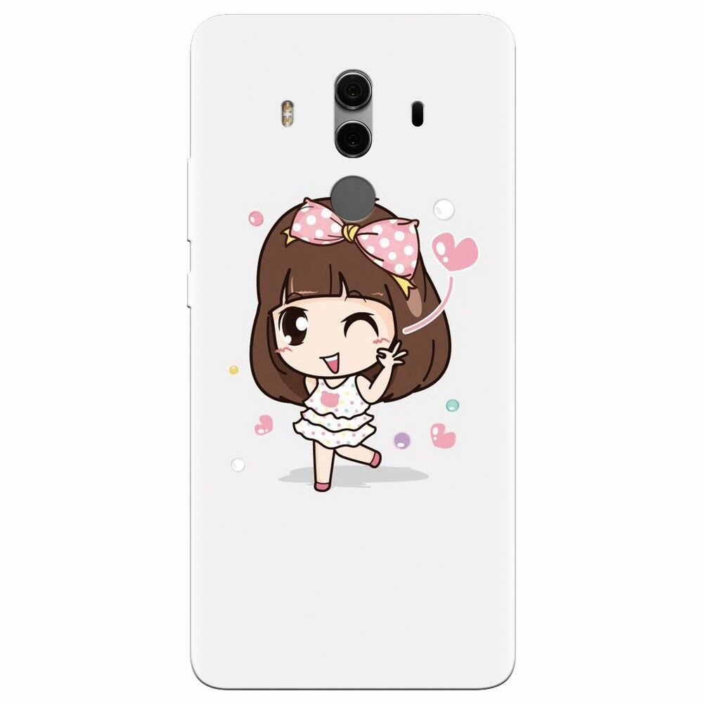 Husa silicon pentru Huawei Mate 10, Happy Girl