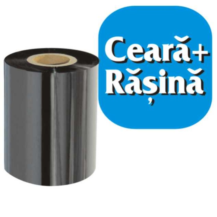 Ribon amestec ceara si rasina, 60mm x 300m, pentru imprimante de transfer termic, destinate imprimarii de etichete, ink out