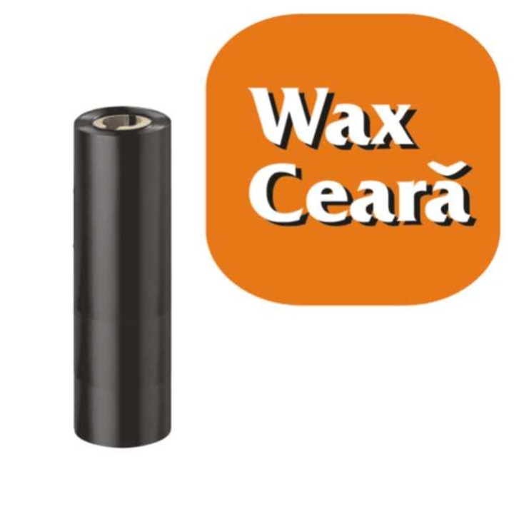 Ribon termic eara, 110mm x 74m, pentru imprimante de transfer termic, destinat imprimarii de etichete, ink out