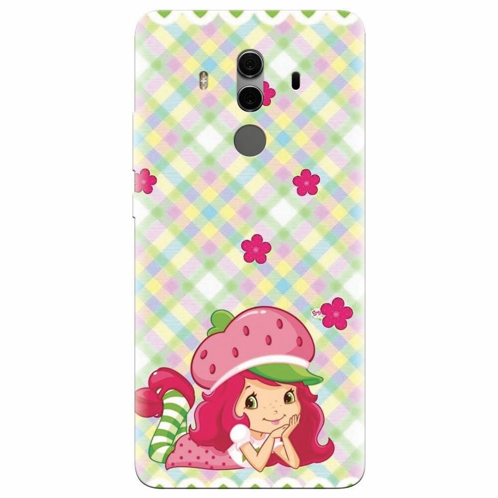 Husa silicon pentru Huawei Mate 10, Strawberry Girl