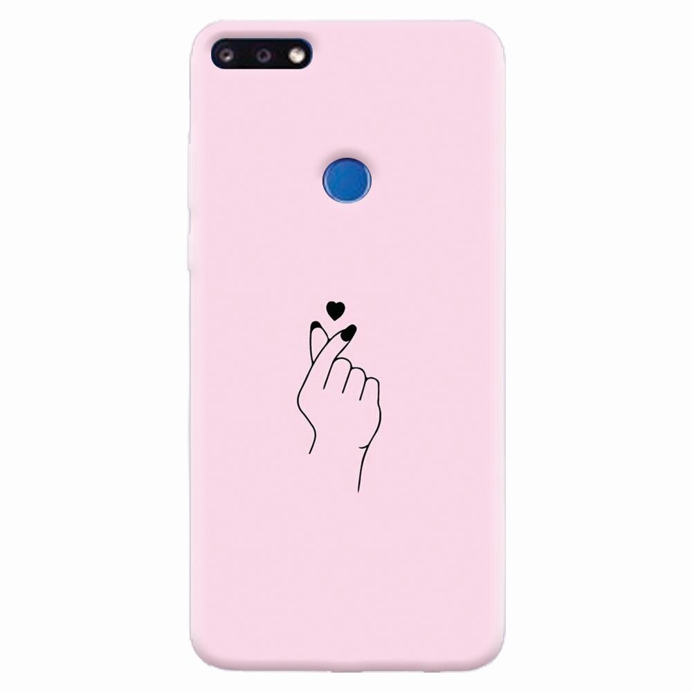 Husa silicon pentru Huawei Y7 Prime 2018, Simple Love