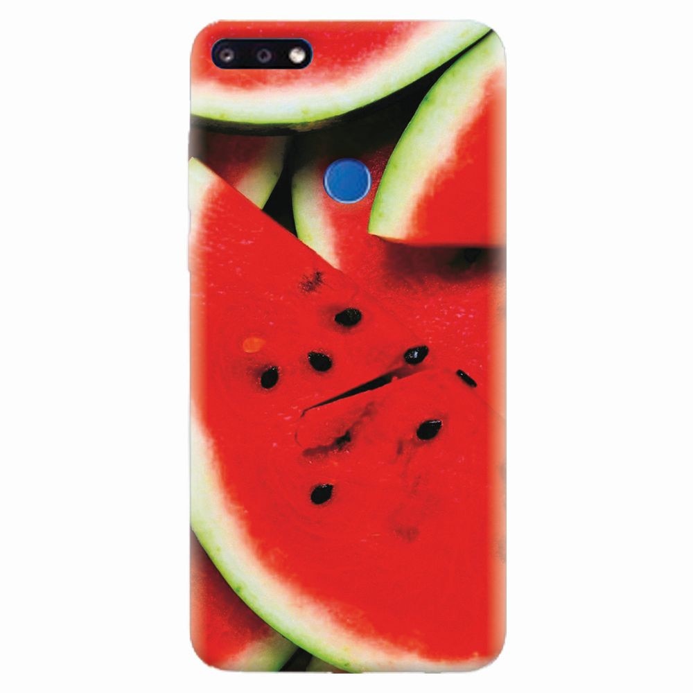 Husa silicon pentru Huawei Y7 Prime 2018, S Of Watermelon Slice