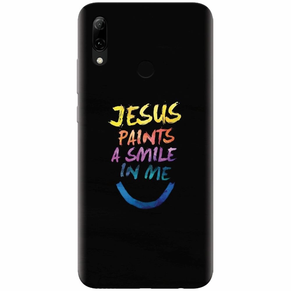 Husa silicon pentru Huawei P Smart 2019, Jesus Paints A Smile In Me