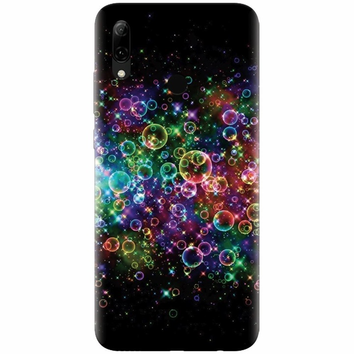 Szilikon tok Huawei P Smart 2019-hez, szivárvány színű szappanbuborékok