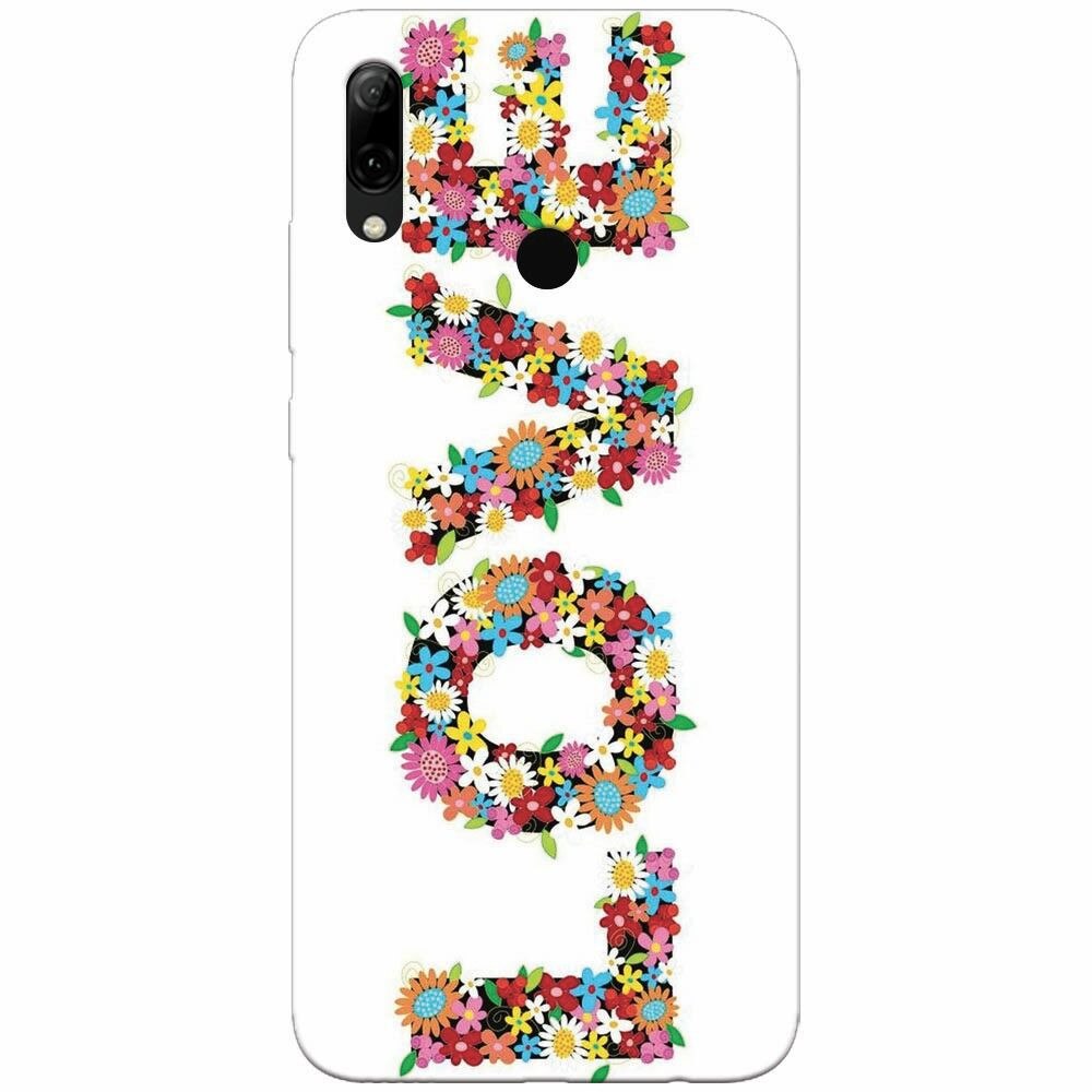 Husa silicon pentru Huawei P Smart 2019, Love Made By Flowers