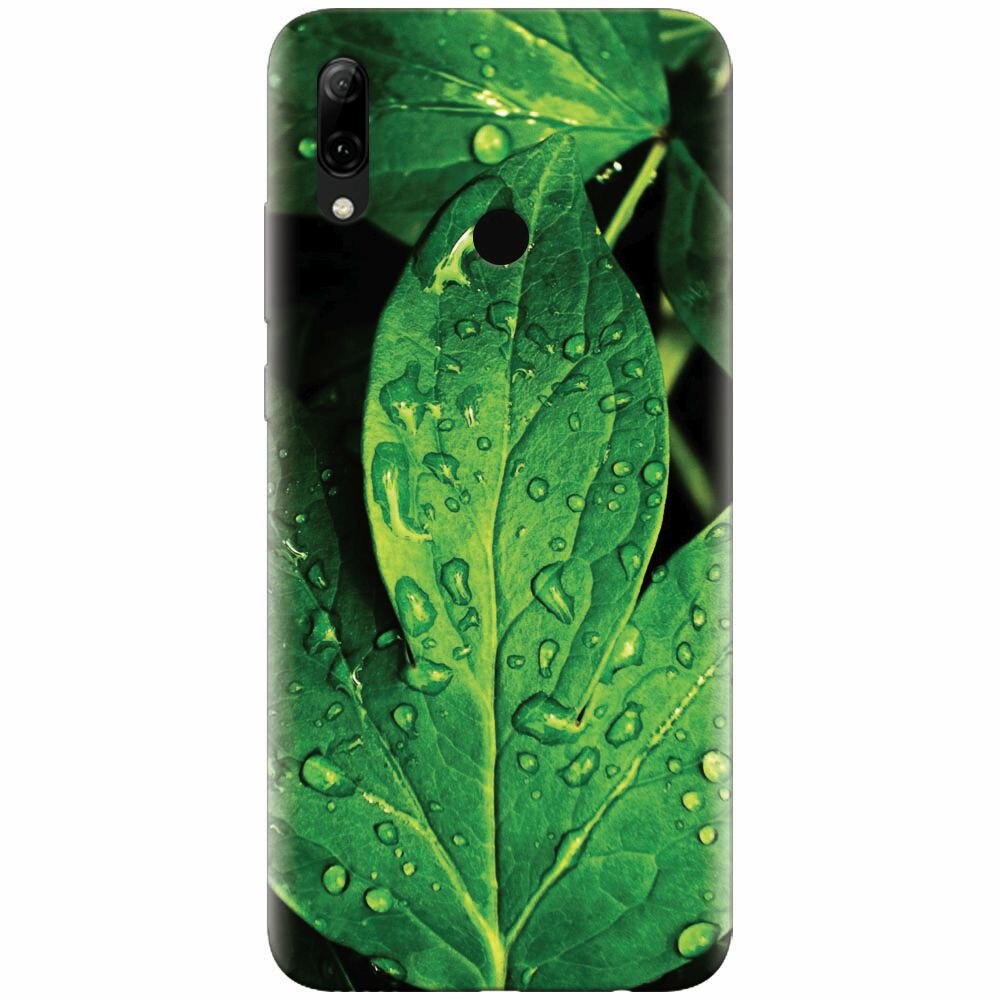 Husa silicon pentru Huawei P Smart 2019, Leaves And Dew