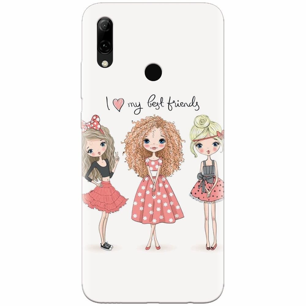 Husa silicon pentru Huawei P Smart 2019, I Love My Best Friends