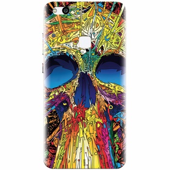 Husa silicon pentru Huawei P10 Lite, Abstract Multicolored Skull Husa silicon pentru Huawei P10 Lite, Abstract Multicolored Skull