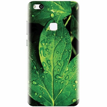 Husa silicon pentru Huawei P10 Lite, Leaves And Dew Husa silicon pentru Huawei P10 Lite, Leaves And Dew
