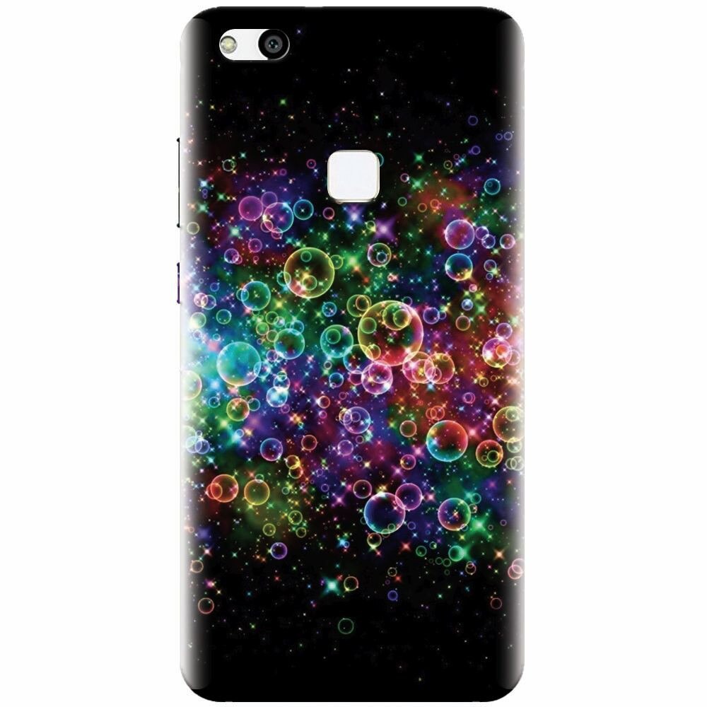 Husa silicon pentru Huawei P10 Lite, Rainbow Colored Soap Bubbles