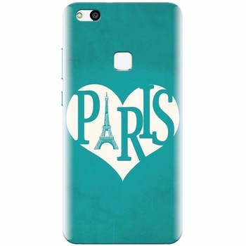 Husa silicon pentru Huawei P10 Lite, I Love Paris Husa silicon pentru Huawei P10 Lite, I Love Paris