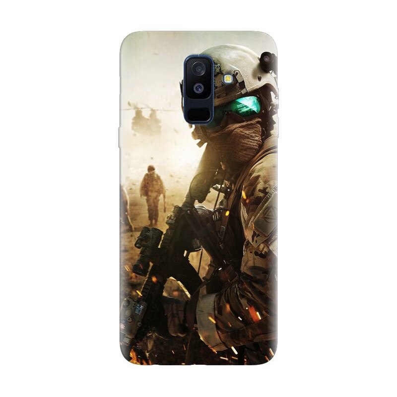 Husa silicon pentru Samsung Galaxy A6 Plus 2018, Battlefield