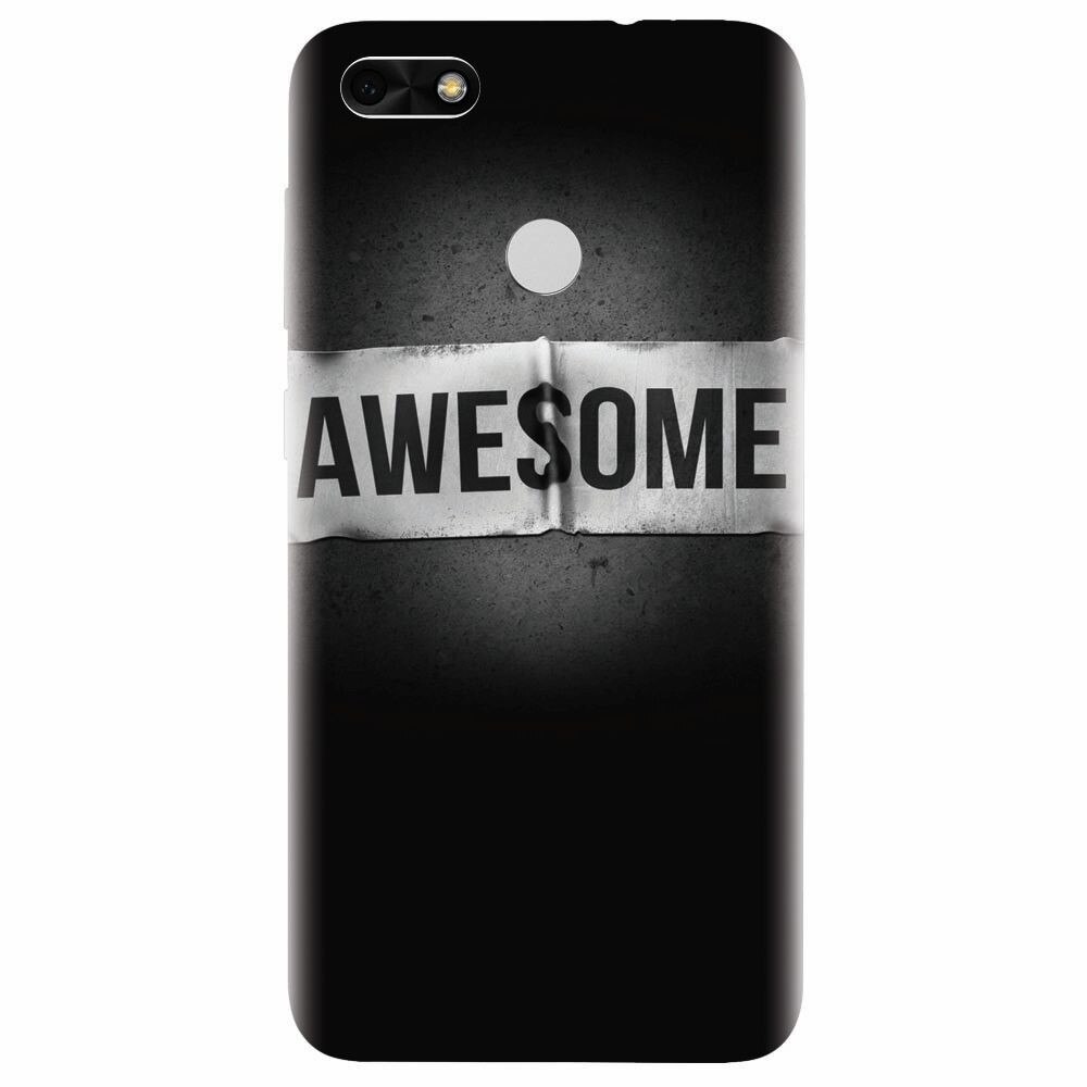 Husa silicon pentru Huawei P9 Lite mini, Awesome Label Dark