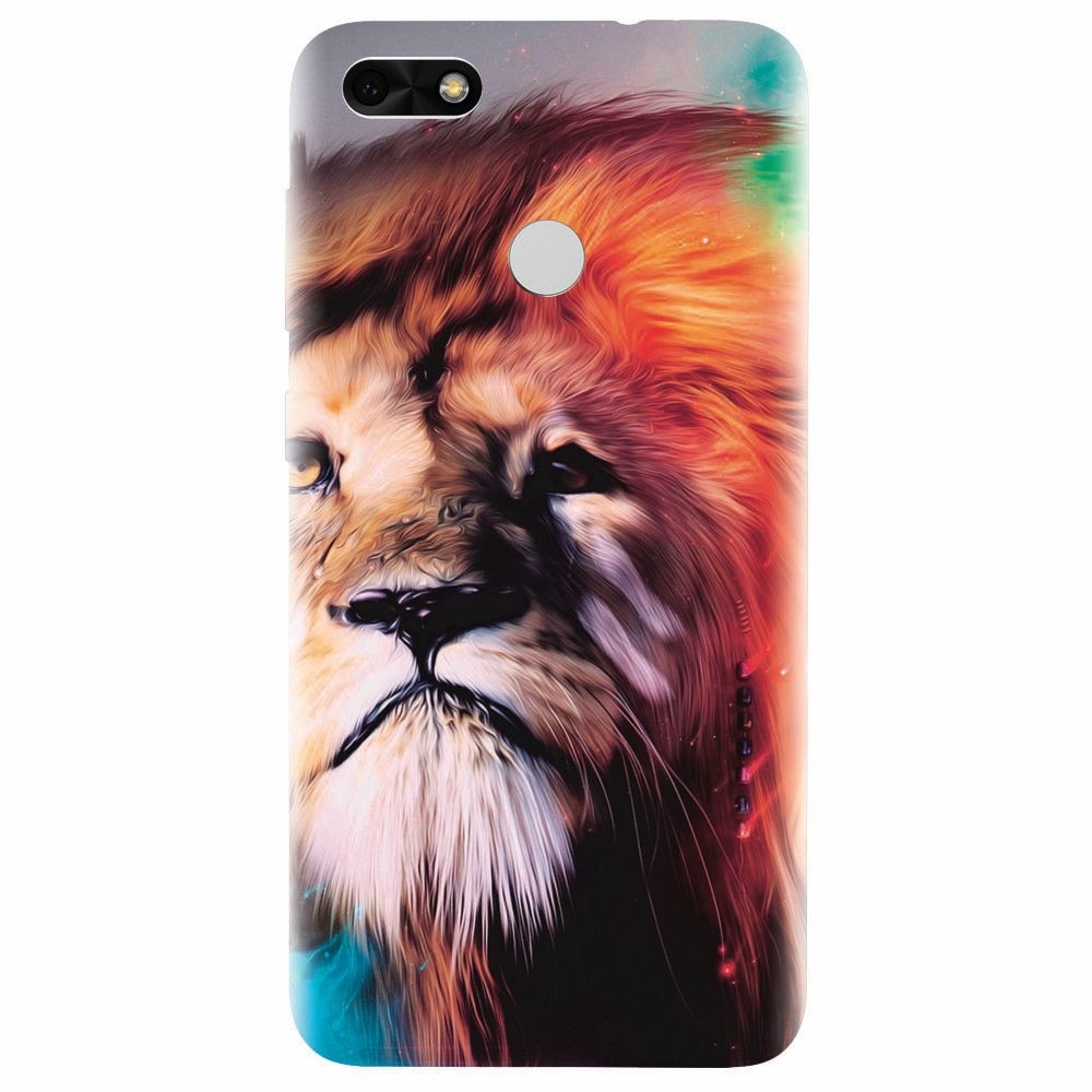 Husa silicon pentru Huawei Y6 Pro 2017, Awesome Art Of Lion