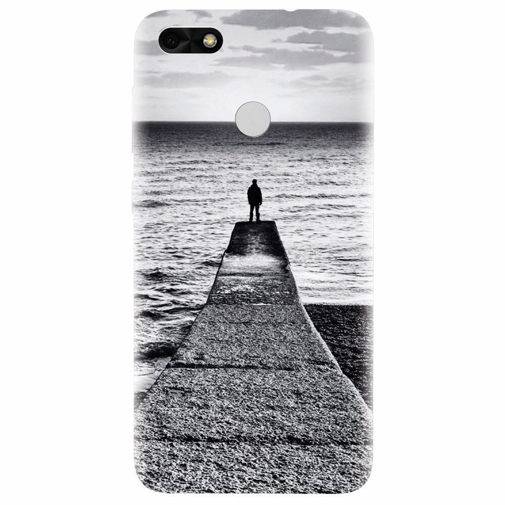 Husa silicon pentru Huawei P9 Lite mini, Abstract Dock Man Grey