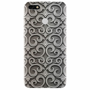 Husa silicon pentru Huawei P9 Lite mini, Baroque Silver Pattern Husa silicon pentru Huawei P9 Lite mini, Baroque Silver Pattern