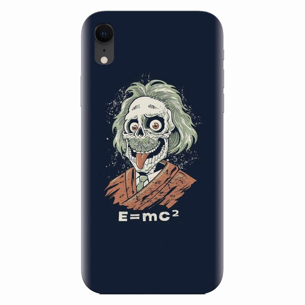 Husa silicon pentru Apple Iphone XR, Albert Einstein Caricature