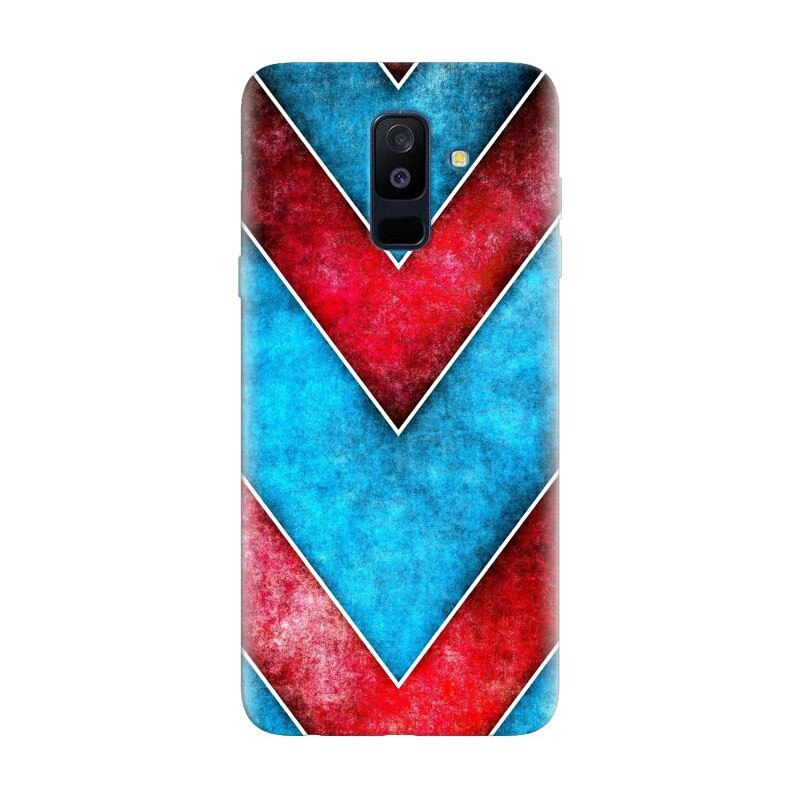 Husa silicon pentru Samsung Galaxy J8 2018, Blue And Red Abstract