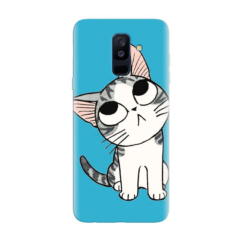 Husa silicon pentru Samsung Galaxy J8 Plus 2018, Cat Lovely Cartoon
