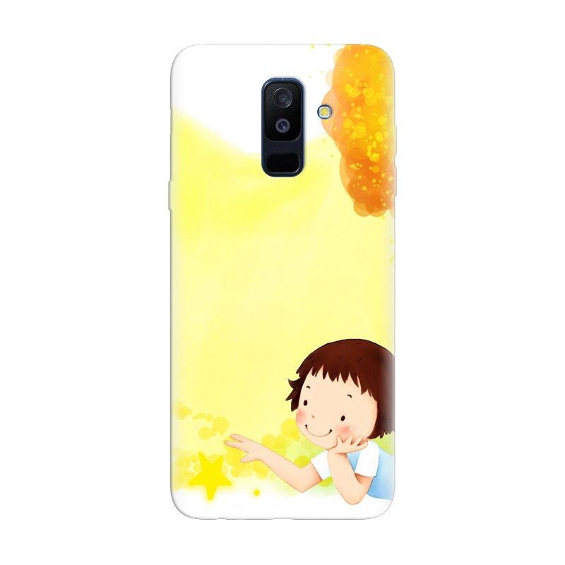 Husa silicon pentru Samsung Galaxy J8 2018, Child Autumn Paint Hd