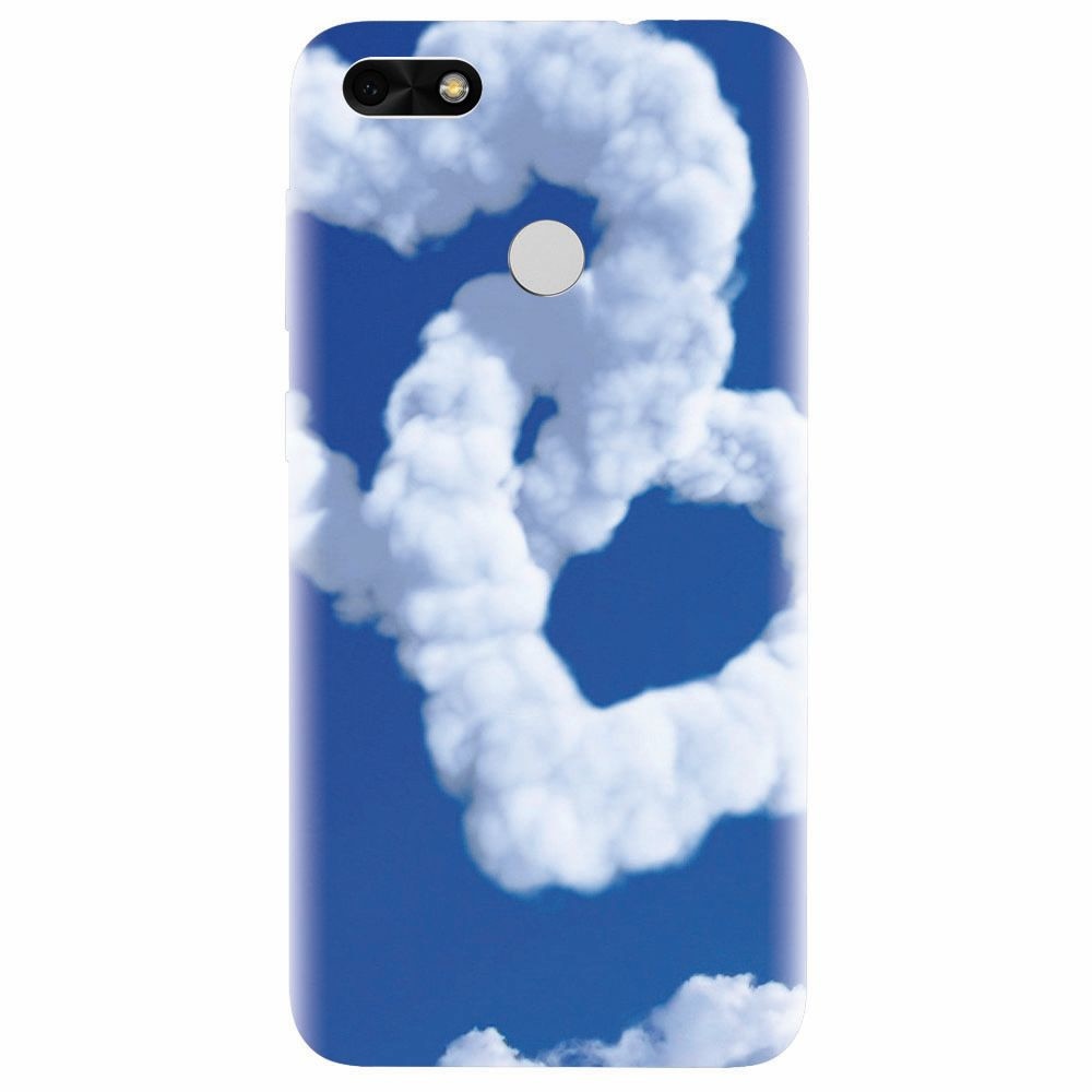 Husa silicon pentru Huawei P9 Lite, Heart Shaped Clouds Blue Sky