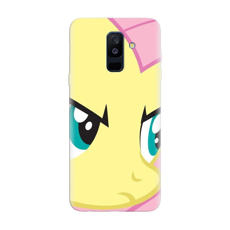 Husa silicon pentru Samsung Galaxy A6 Plus 2018, Close Up Fluttershy My Little Pony Friendship Is Magic