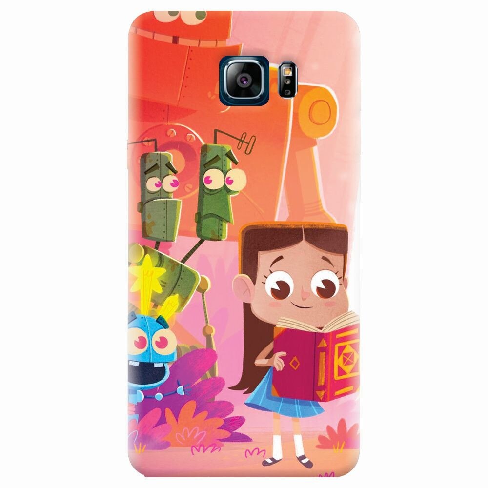 Husa silicon pentru Samsung Galaxy Note 5, Children Kids Robots Illustration Colorful K