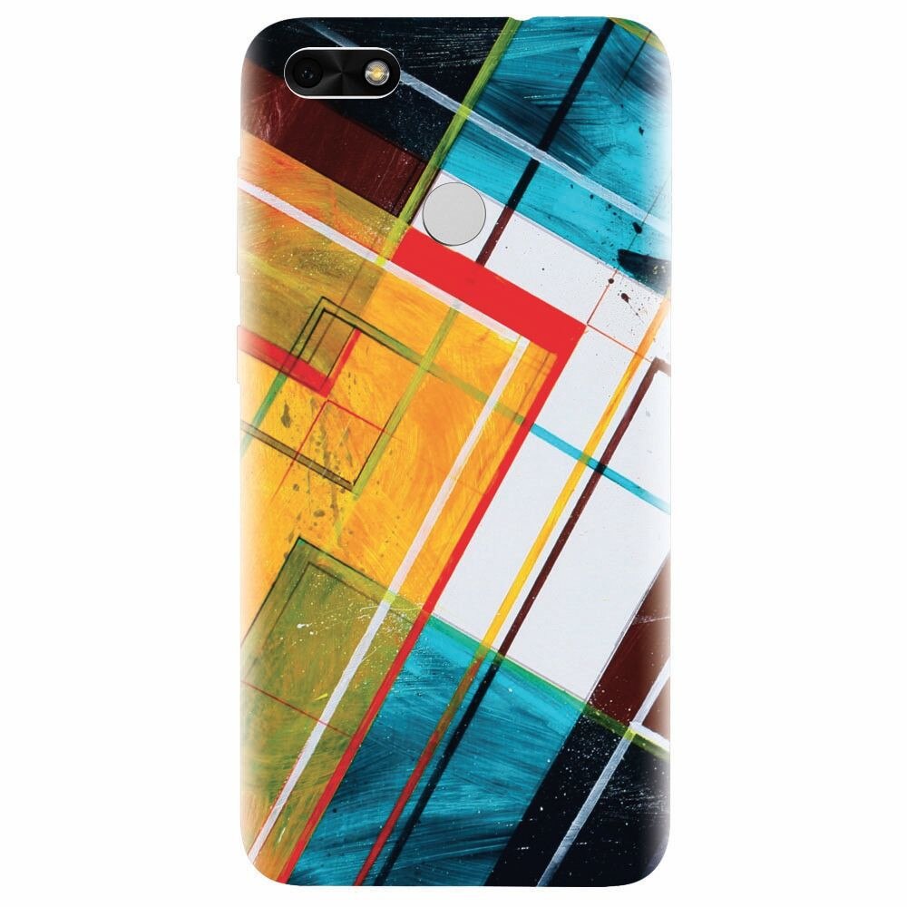 Husa silicon pentru Huawei P9 Lite mini, Abstraction Color Shape