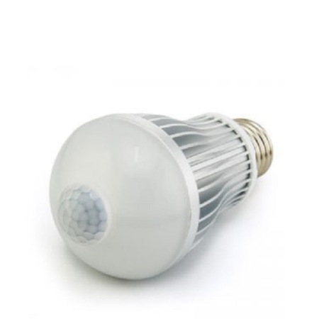 Bec LED cu senzor de miscare, E27, 5W, 6500 K