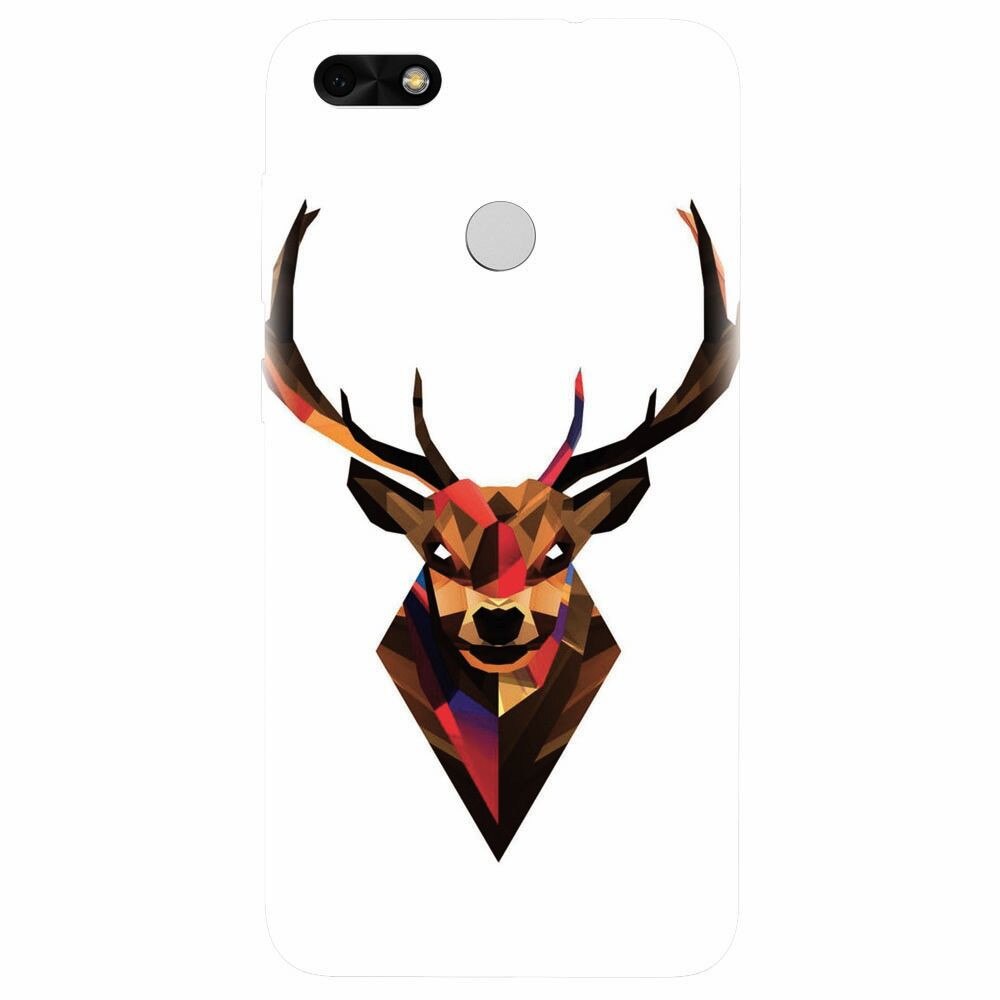 Husa silicon pentru Huawei Y6 Pro 2017, Geometric Tibetan Antelope