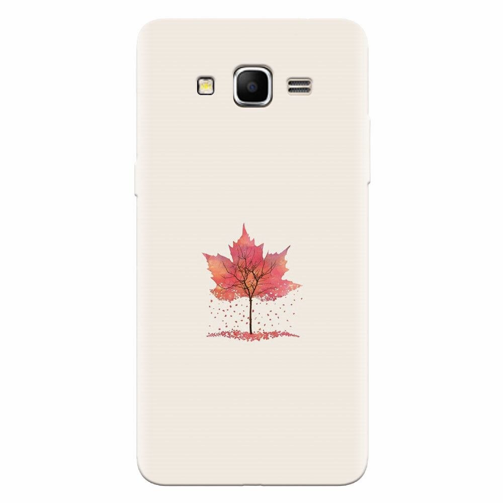 Husa silicon pentru Samsung Grand Prime, Autumn Tree Leaf Shape Illustration