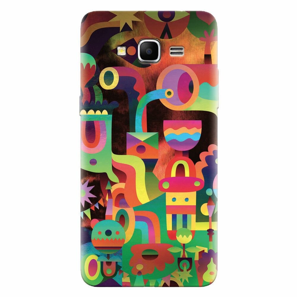 Husa silicon pentru Samsung Grand Prime, Abstract Colorful Shapes
