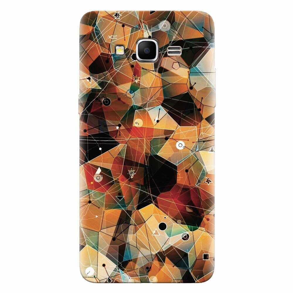 Husa silicon pentru Samsung Grand Prime, Abstract Triangles Connected Lines