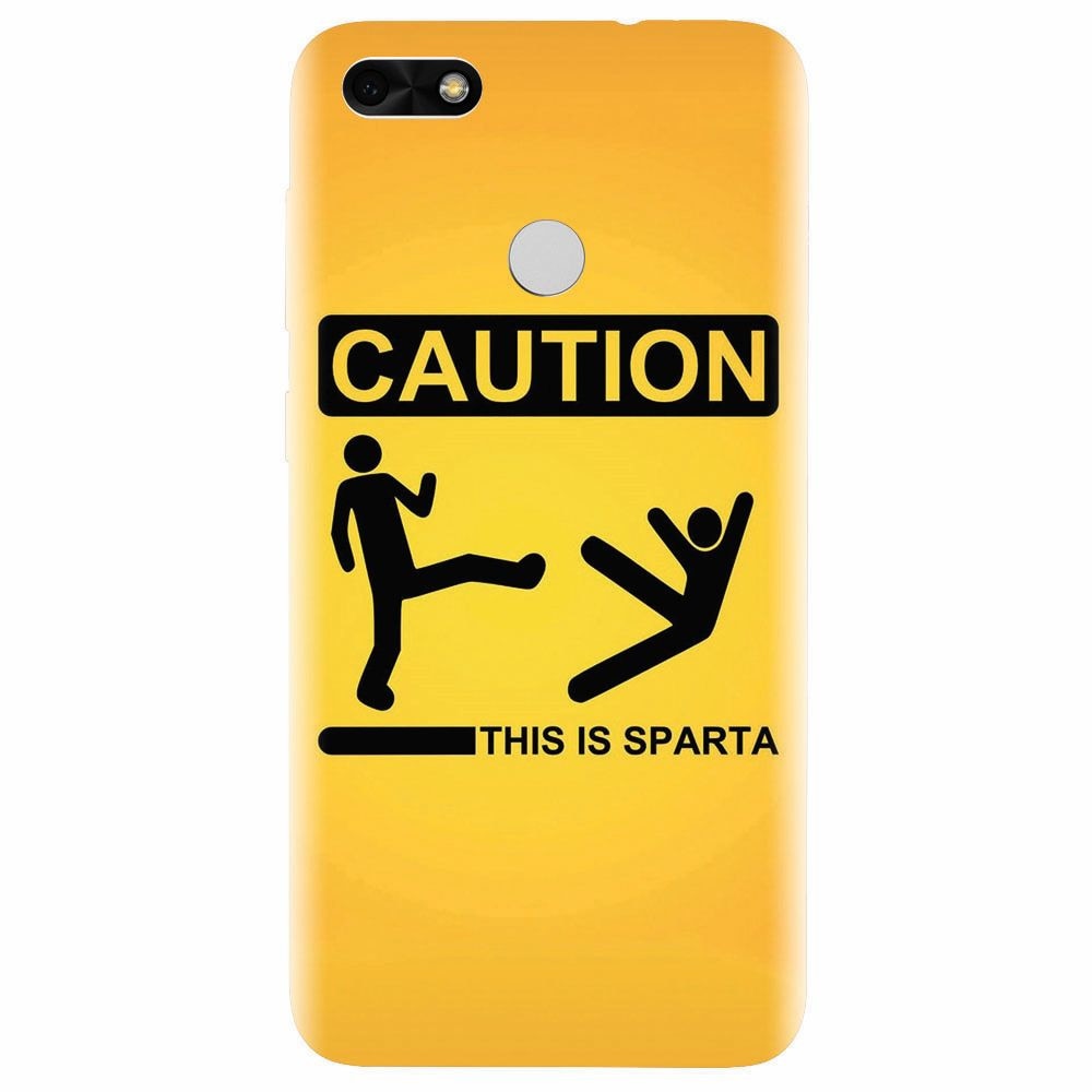 Husa silicon pentru Huawei P9 Lite mini, This Is Sparta Funny Illustration