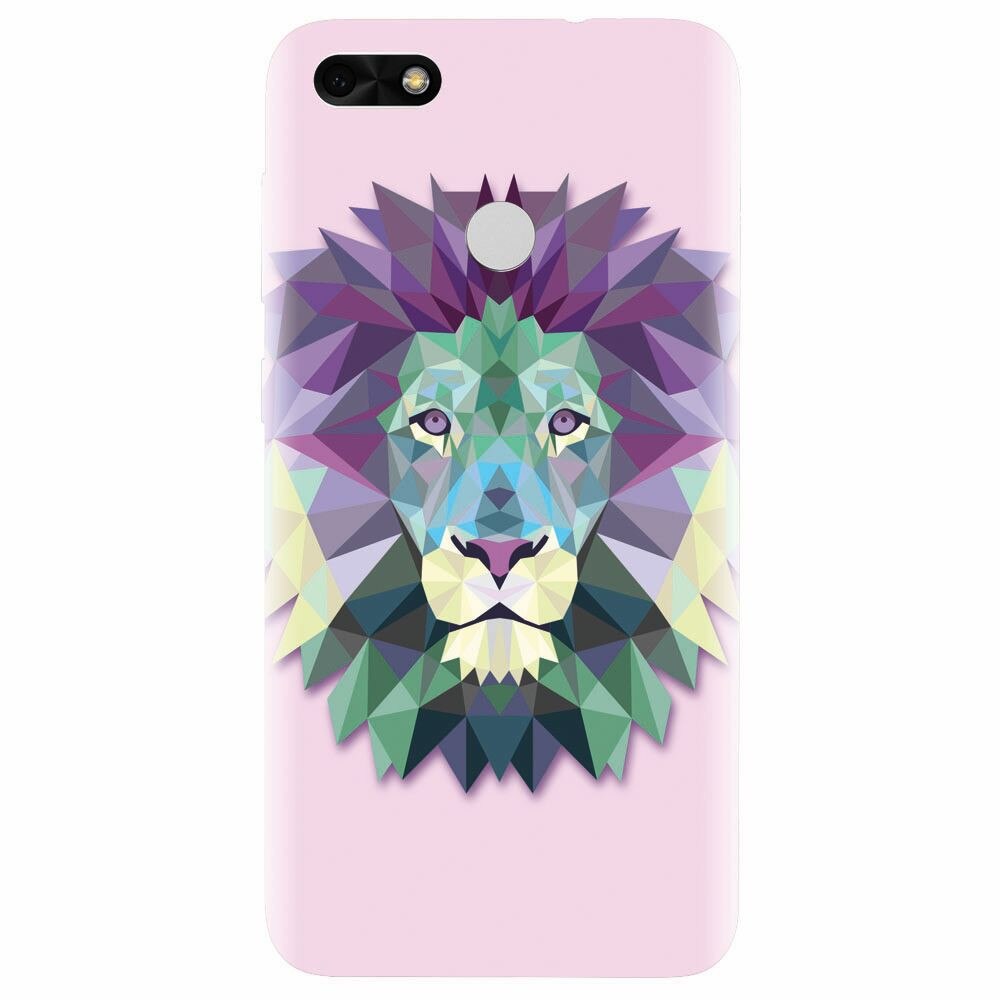 Husa silicon pentru Huawei P9 Lite mini, Polygon Lion