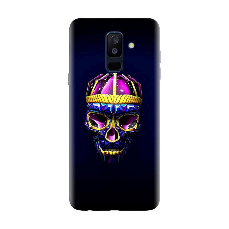 Husa silicon pentru Samsung Galaxy J8 2018, Colorfull Skull
