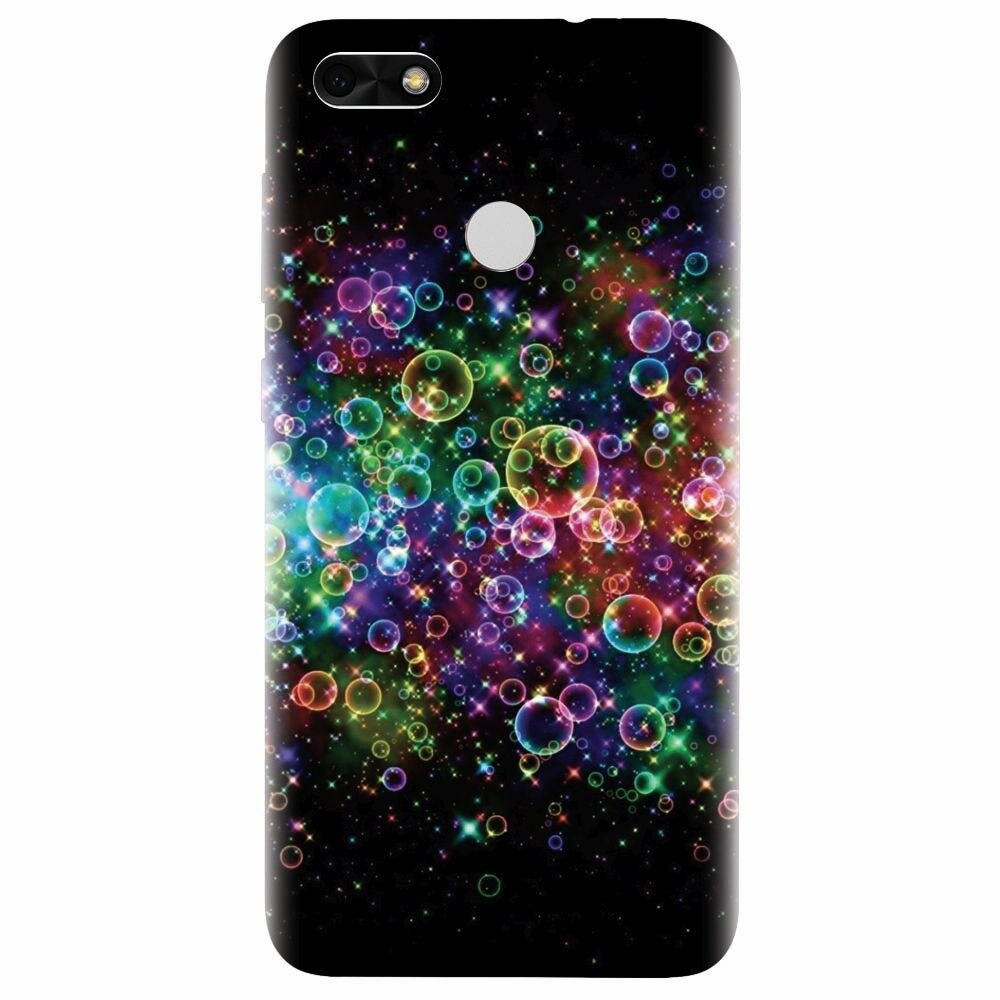 Husa silicon pentru Huawei P9 Lite mini, Rainbow Colored Soap Bubbles
