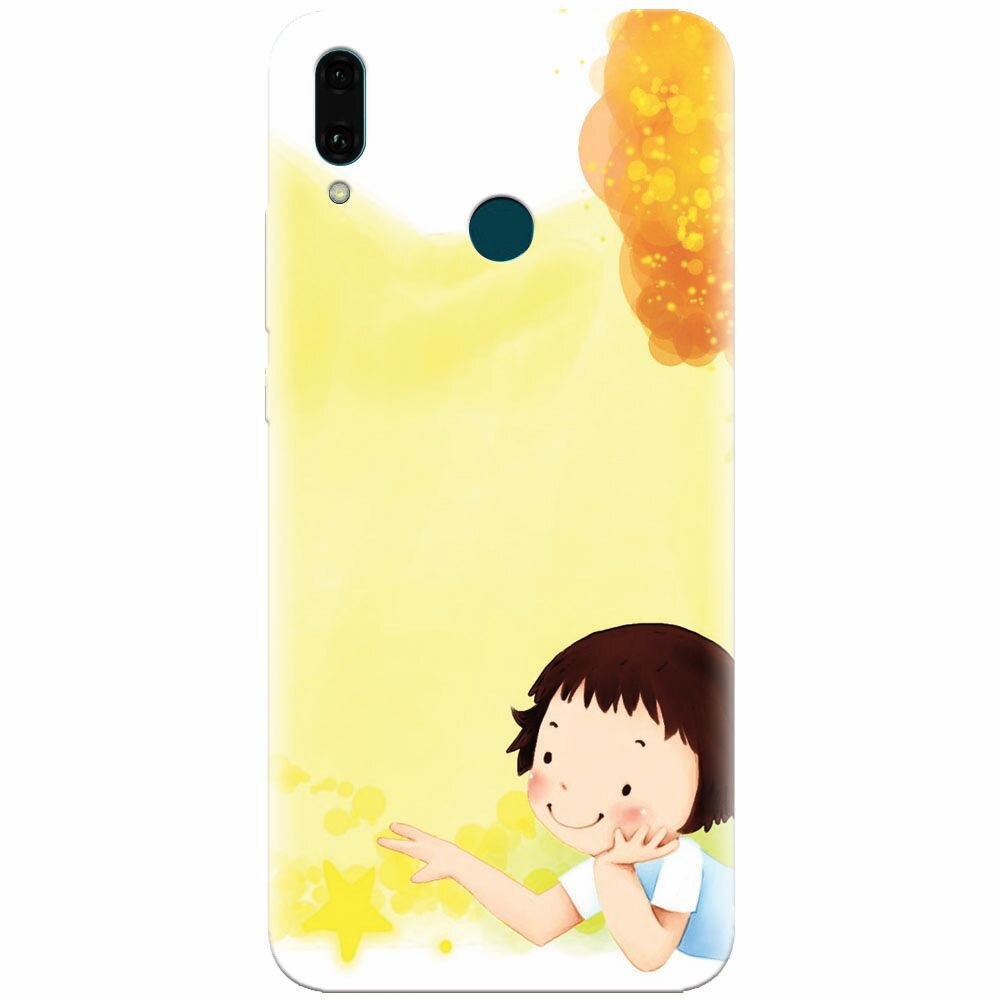 Husa silicon pentru Huawei Y9 2019, Child Autumn Paint Hd