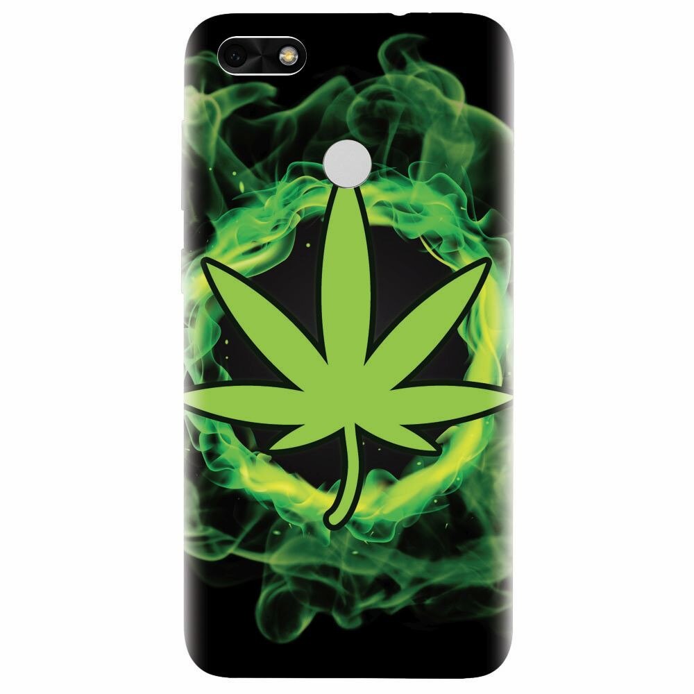 Husa silicon pentru Huawei P9 Lite, GreenFlames