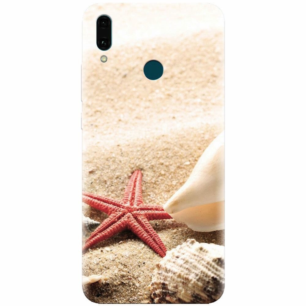 Husa silicon pentru Huawei Y9 2019, Beach Shells And Starfish