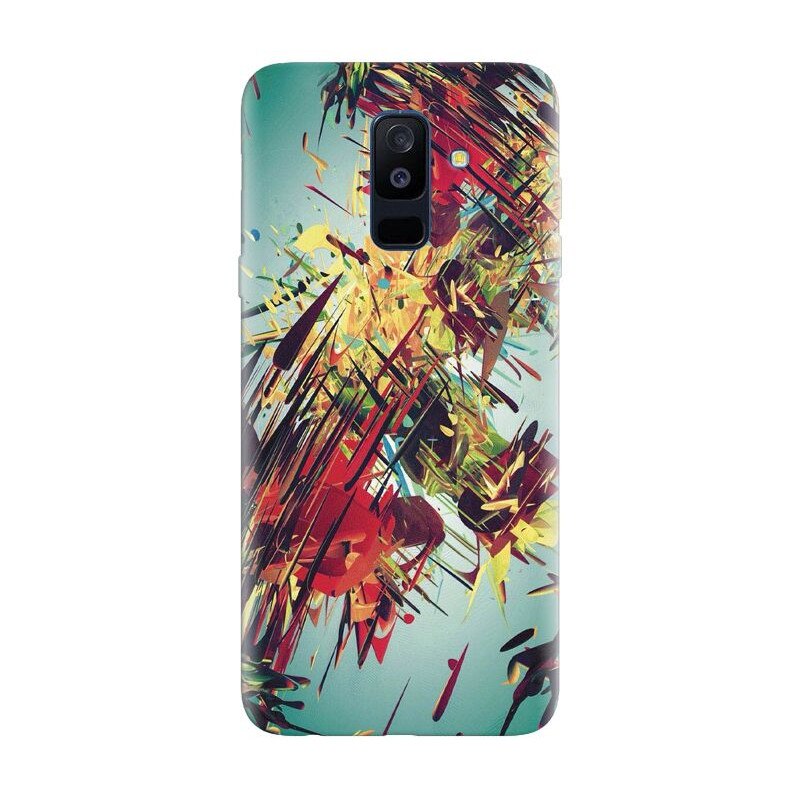 Husa silicon pentru Samsung Galaxy A6 Plus 2018, Complex Abstract Colorful 3D Drawing