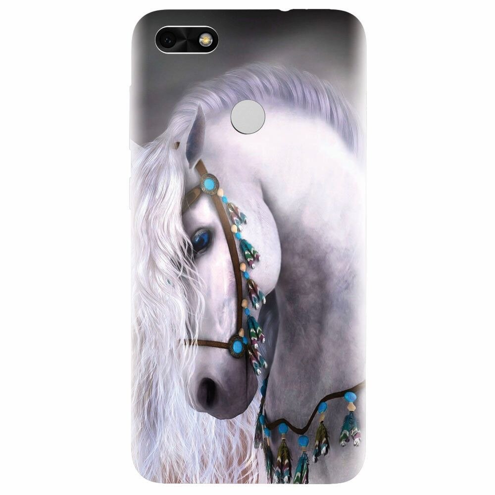 Husa silicon pentru Huawei P9 Lite, White Horse
