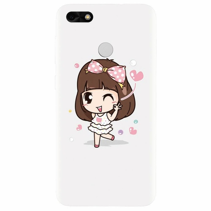 Силиконов кейс за Huawei P9 Lite mini, Happy Girl