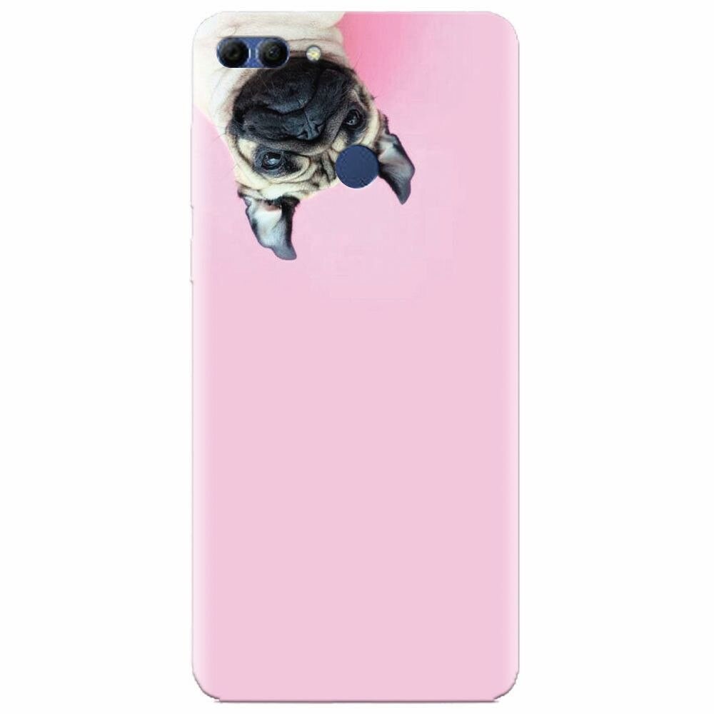 Husa silicon pentru Huawei Y9 2018, Dog And Pink